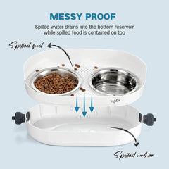 All for Paws stainless steel bowls 11.8 oz top-angle view highlighting rust resistance.