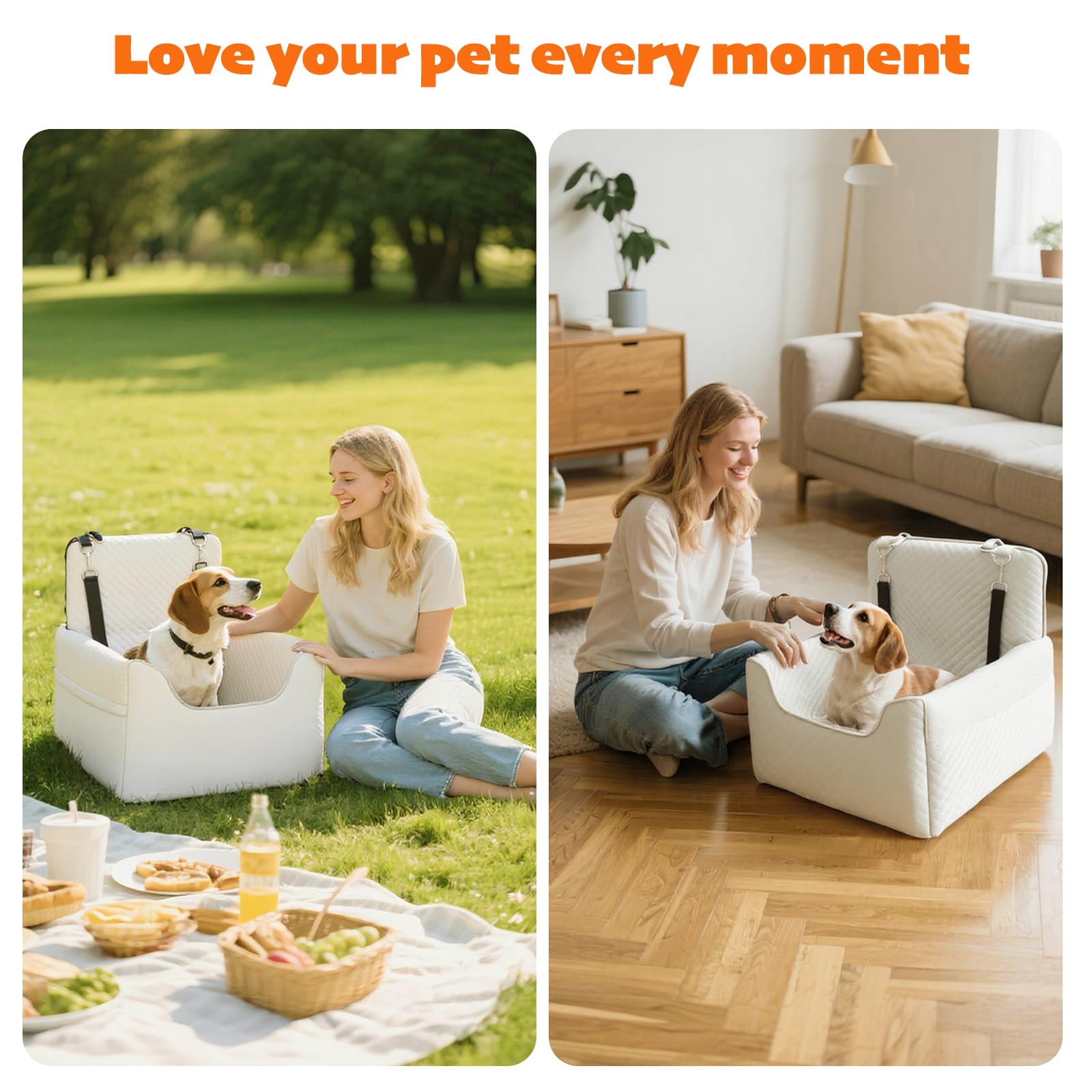 ALL GOOD PET SUPPLIES dog car seat removable cover for easy washing