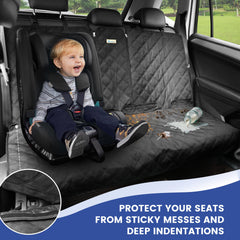 Allansing full rear bench shield blocks drool and sticky messes.