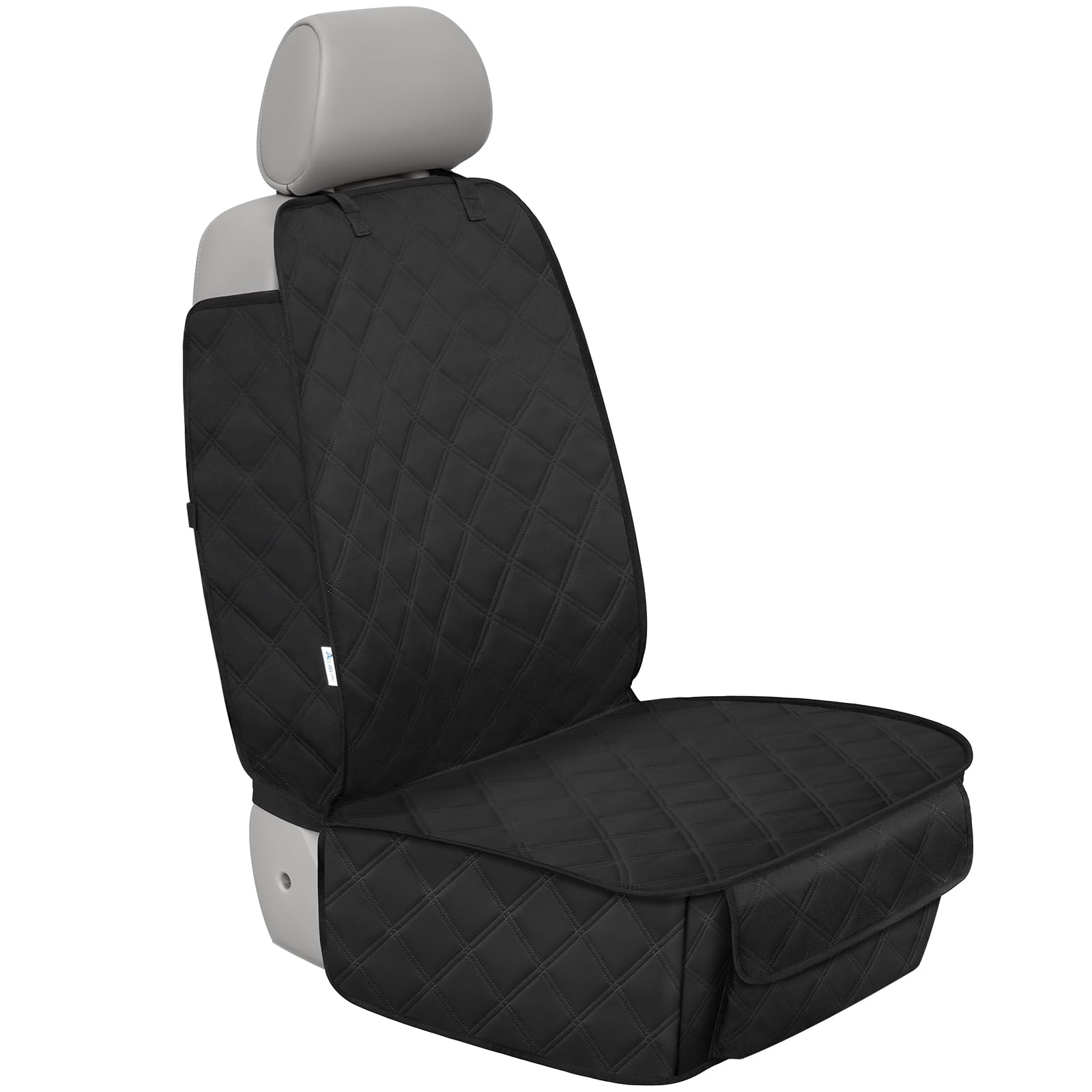 ALLANSING front seat cover with dog side flaps protecting seats from dirt and fur