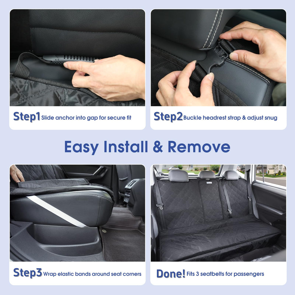 ALLANSING upgraded 900D dog back seat cover durable against mud and scratches