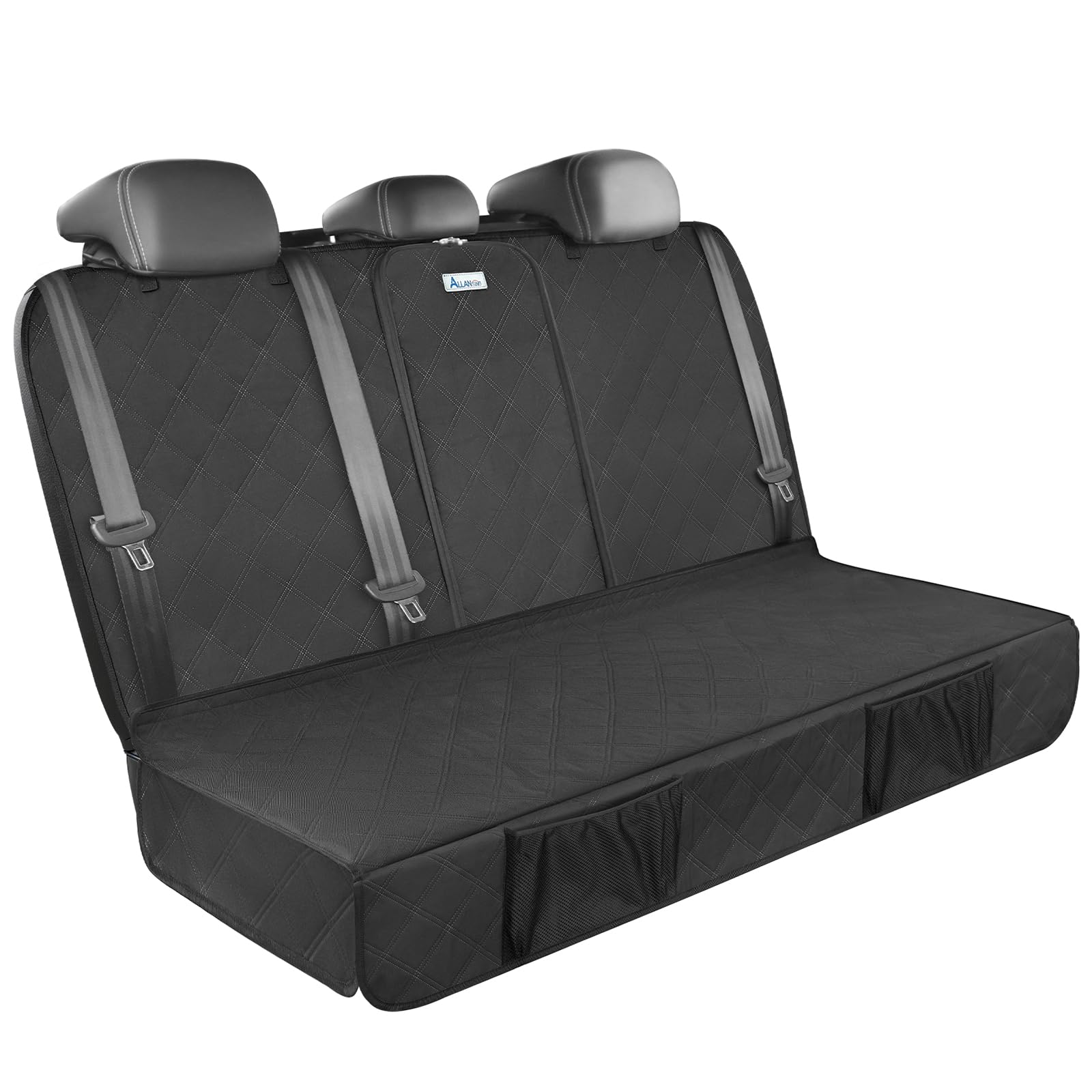 ALLANSING upgraded 900D dog back seat cover protecting full backbench from fur and spills