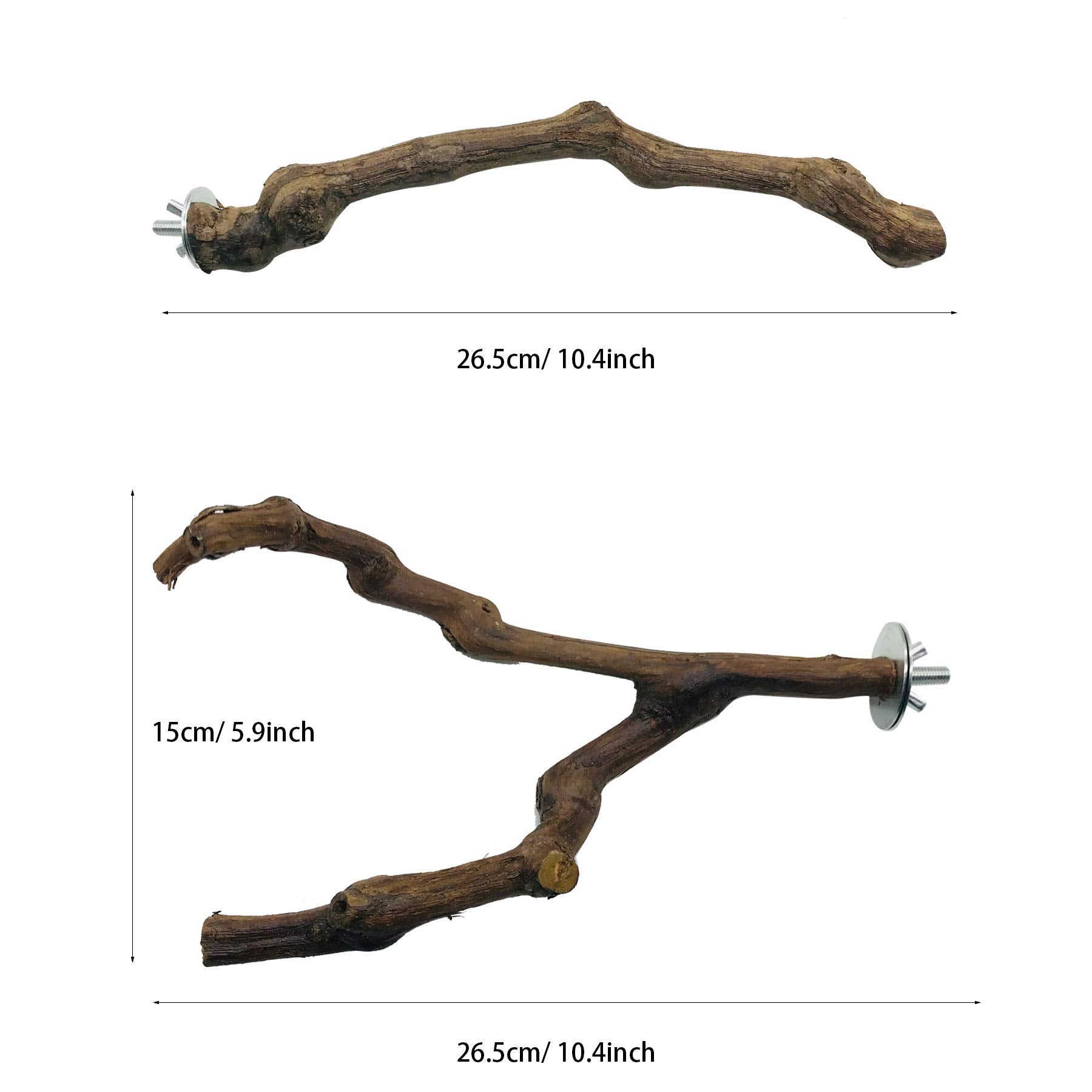 Allazone natural vine material perch showing authentic texture for enrichment.