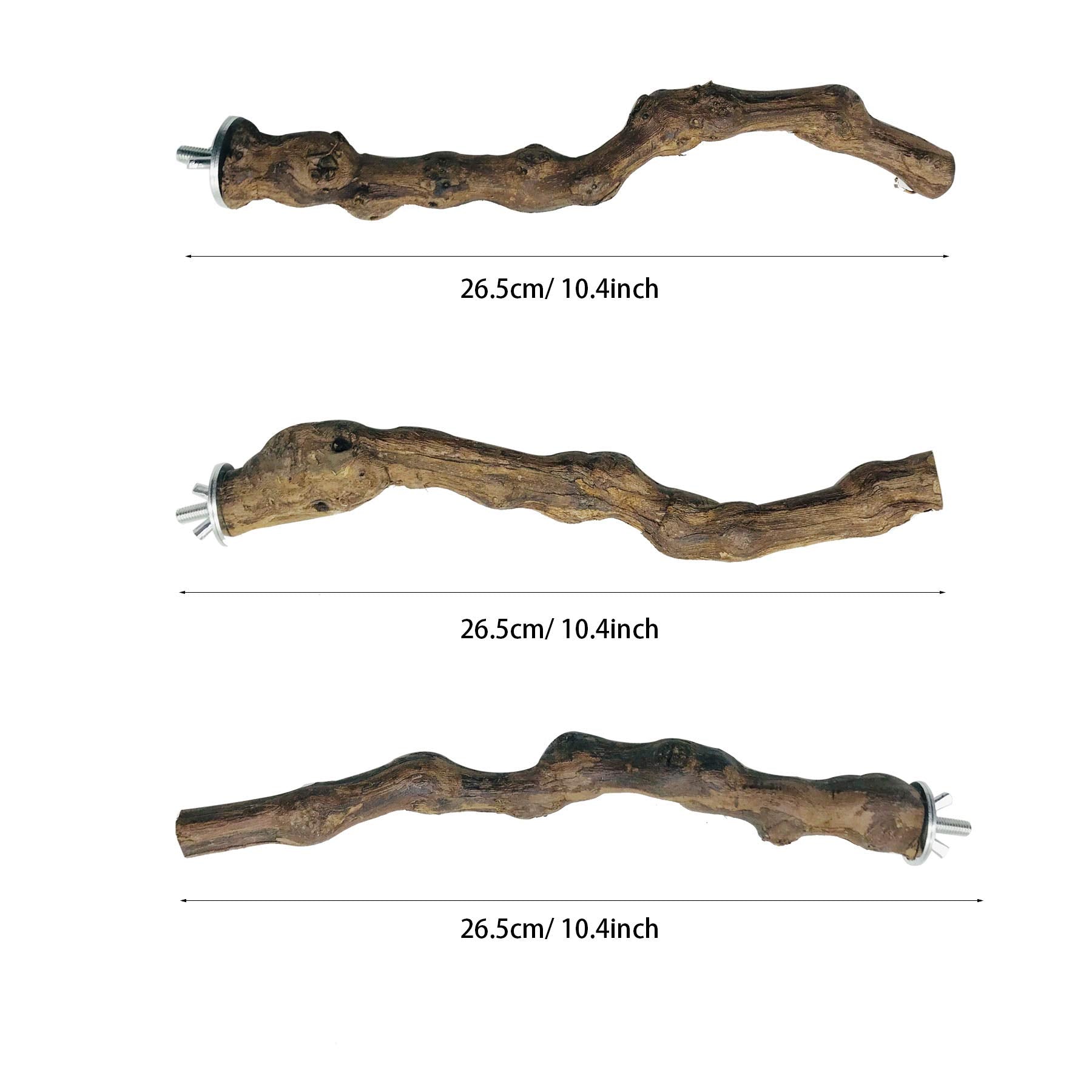Allazone no-branch grape-stick perch with smooth surface for comfortable perching.