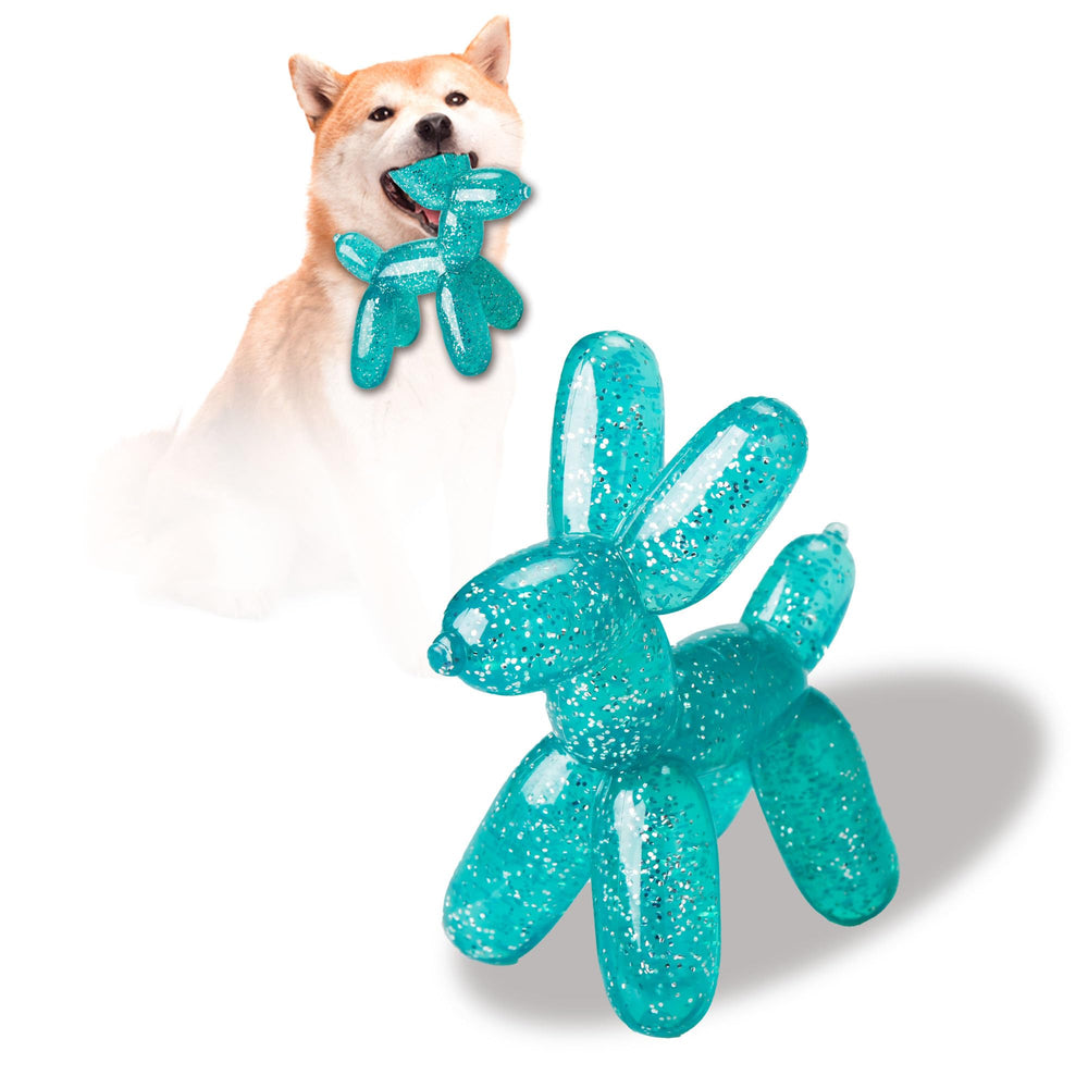 Allcoke balloon dog chew toy in pink, ideal for interactive play and photo-worthy moments.