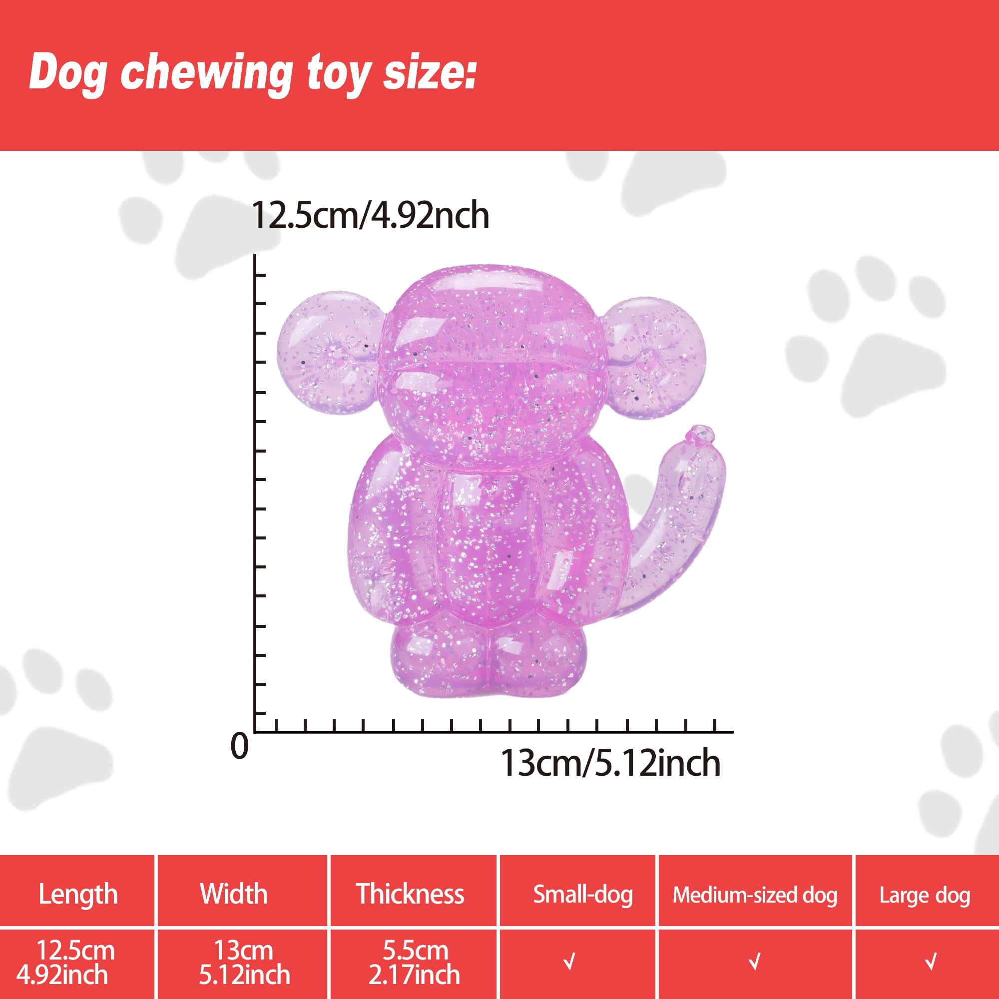 Allcoke 5.12-inch size fits comfortably in a large dog's mouth.