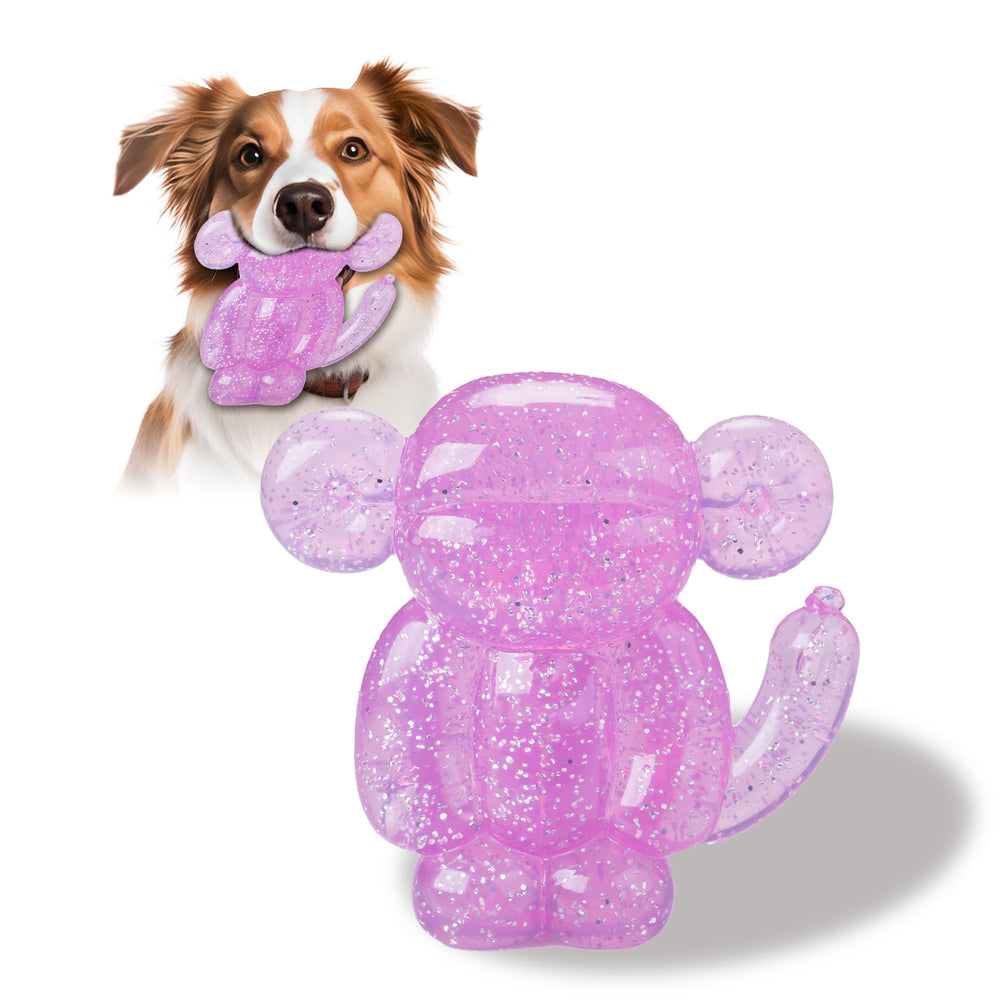 Allcoke Monkey Dog Chew Toy pink—durable chew for aggressive chewers.