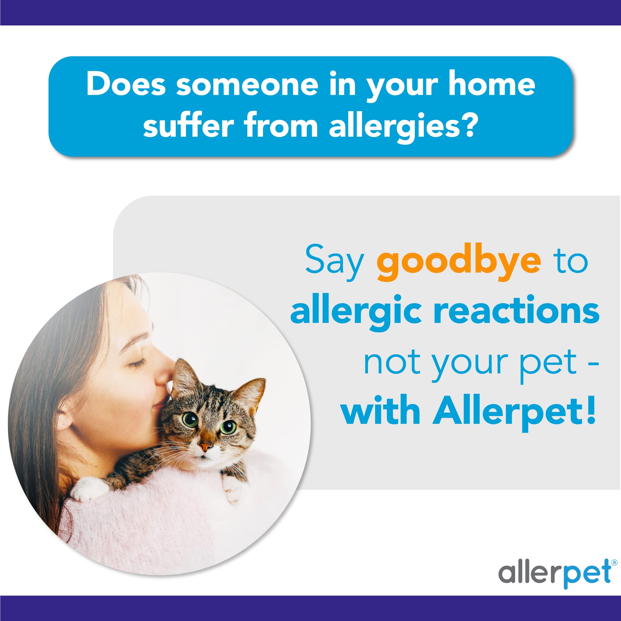 Pet fur and skin feel softer after Allerpet treatment