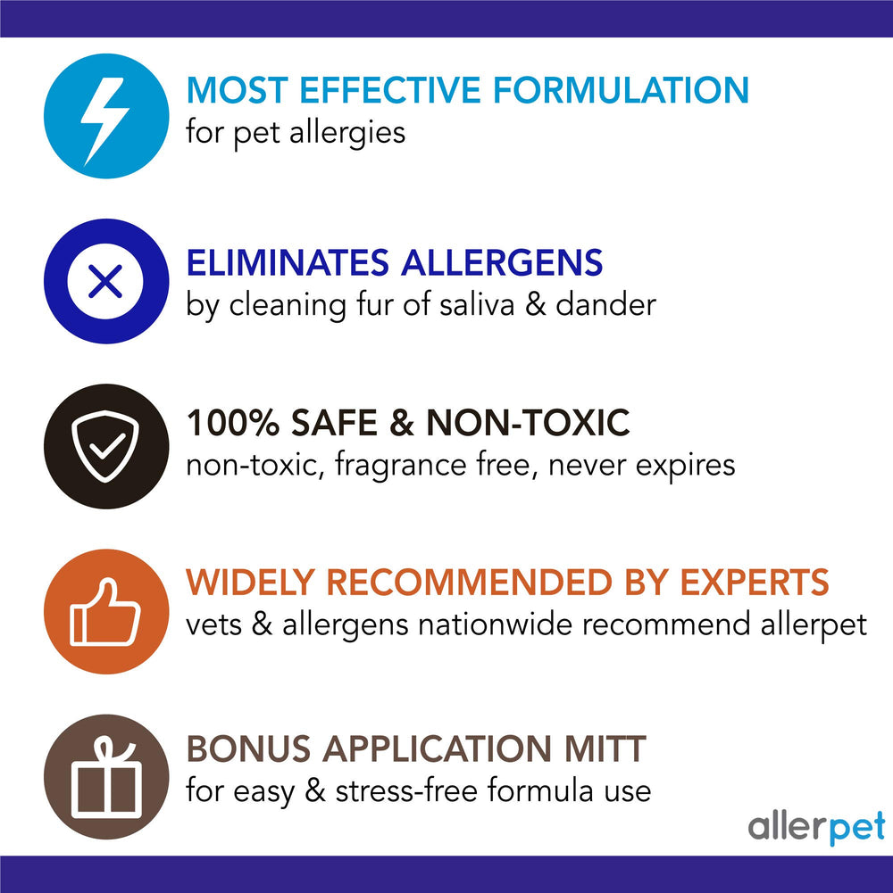 Allerpet sprayer designed for easy, mess-free dander removal on pets