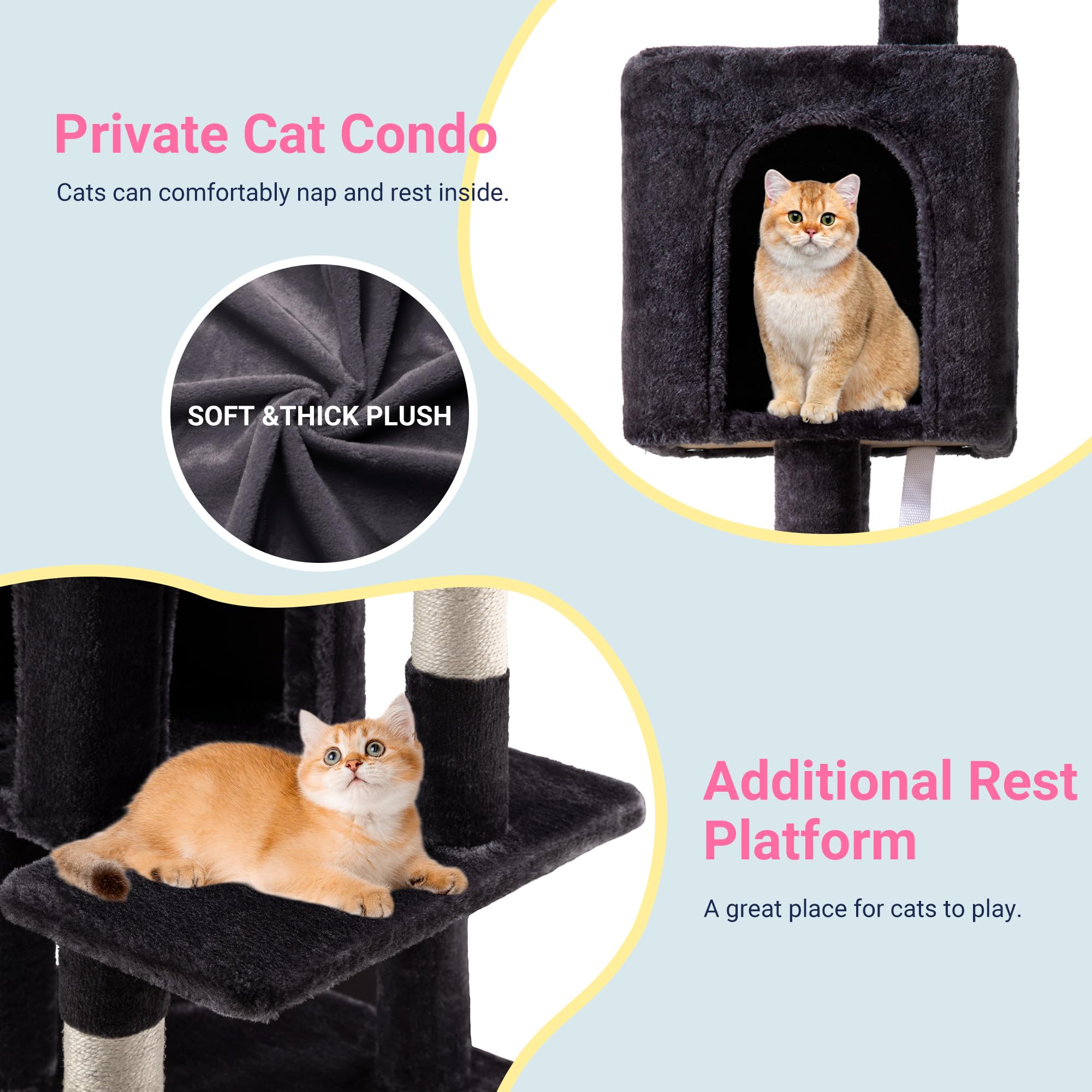 Allewie plush top perch provides elevated lounging with a soft, comfortable view.