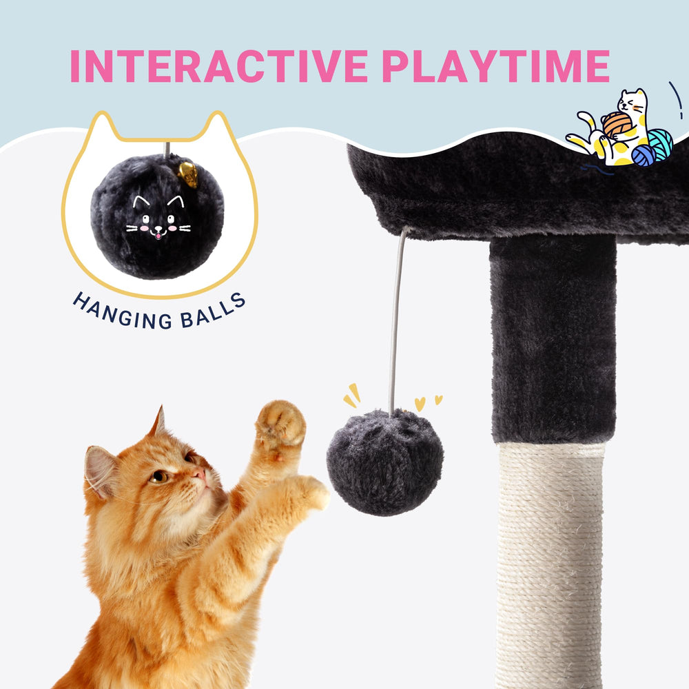 Allewie sturdy construction supports up to 33 lbs for energetic cats.