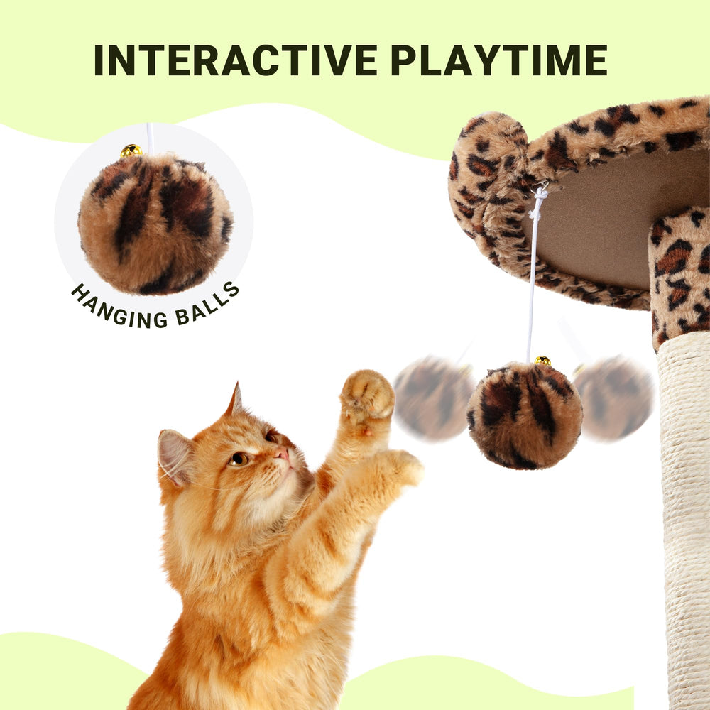 Allewie 64-inch cat tree includes easy assembly guide for quick setup