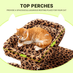 Allewie 64-inch cat tree base provides stability for playful heavy cats
