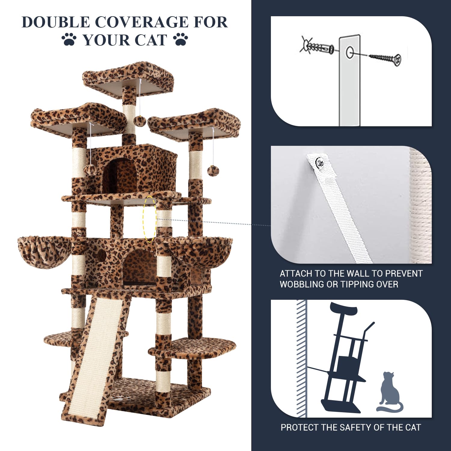 Allewie sisal posts provide satisfying texture for scratching and conditioning.