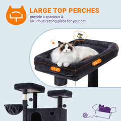 Allewie cat tree condos offer cozy retreat and privacy for cats.
