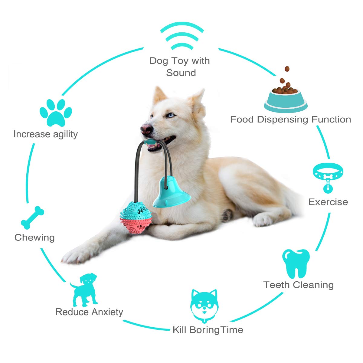 ALLRIER boredom buster dog toy for interactive play and energy release