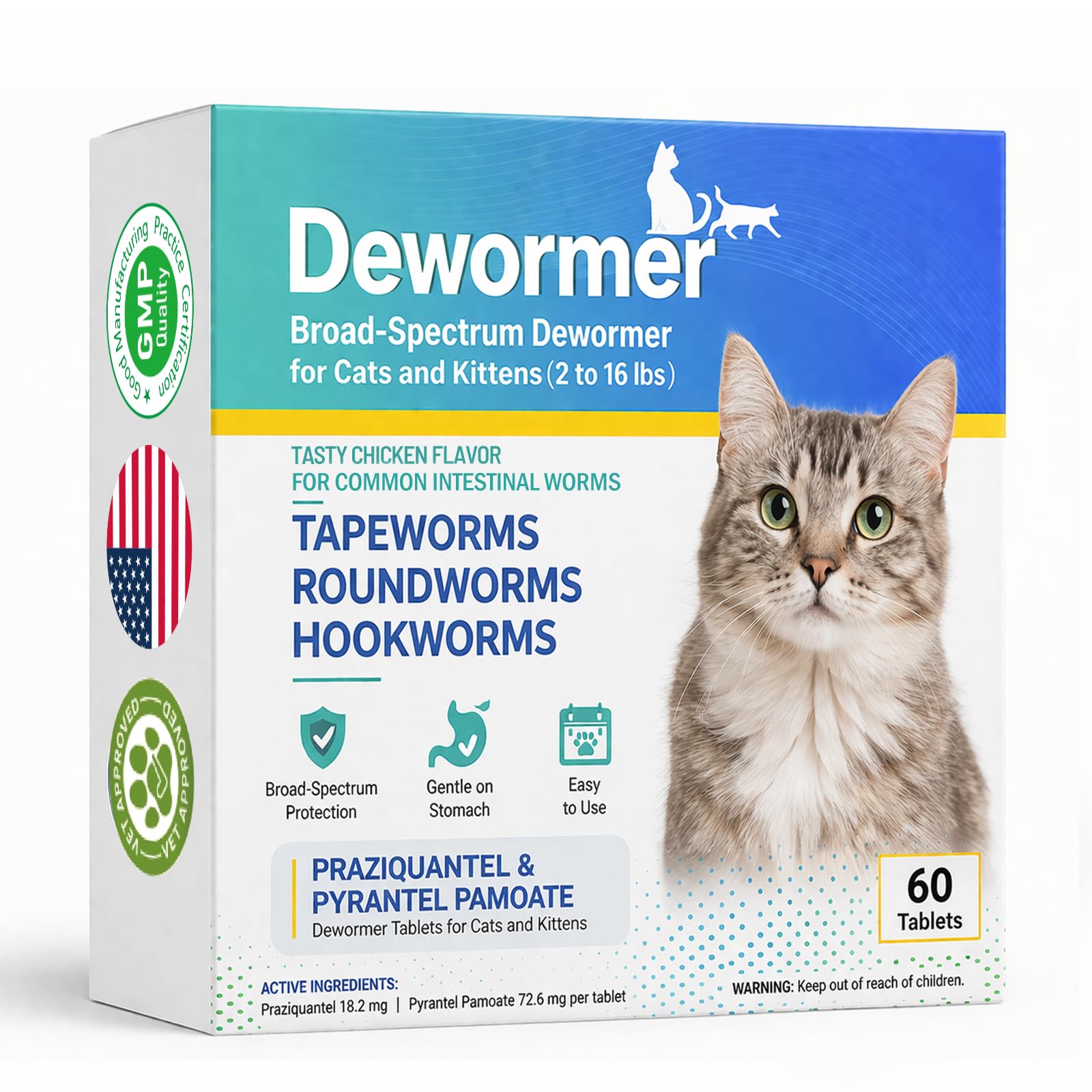 Alltripal broad-spectrum dewormer bottle for at-home cat deworming