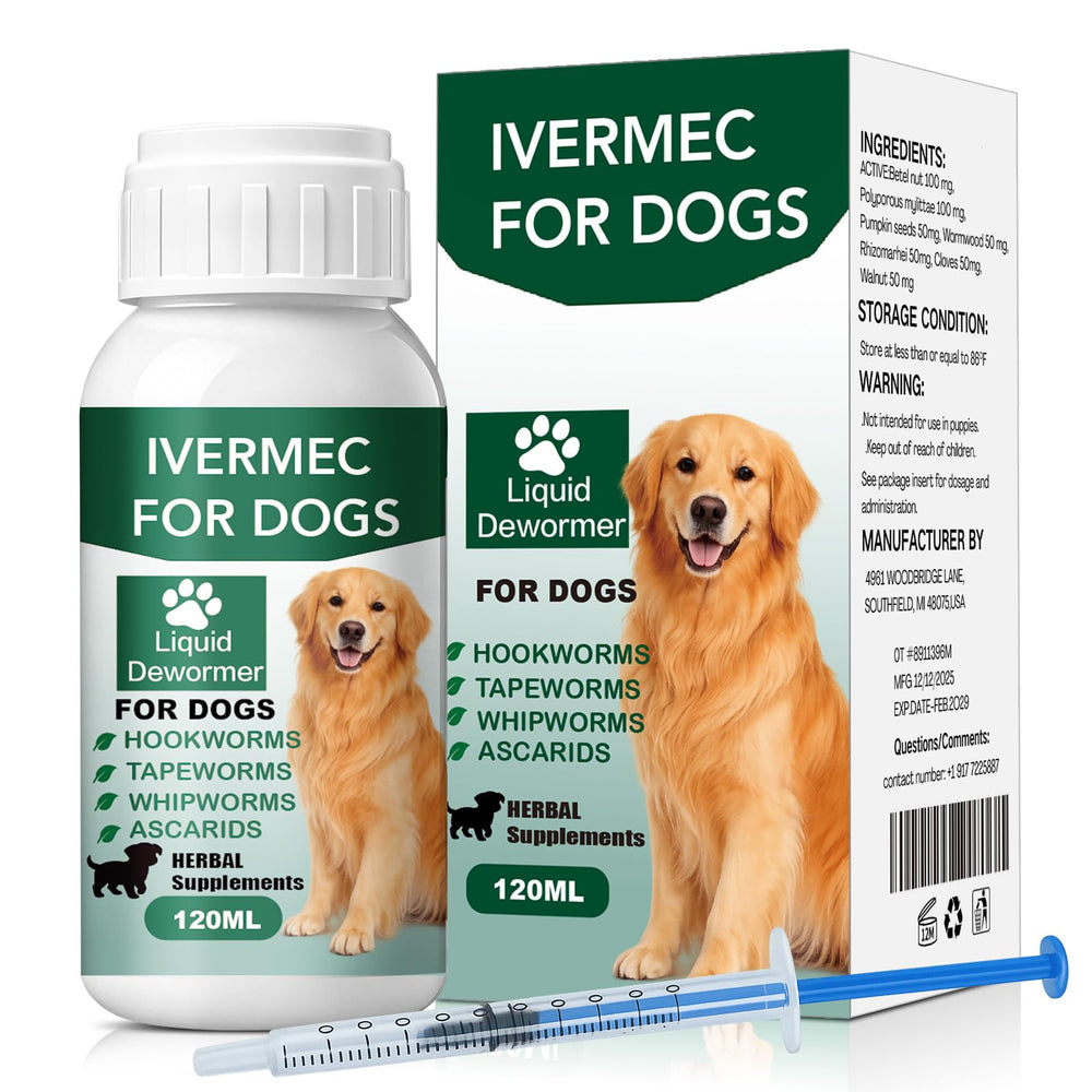 Alltripal Lvermect dewormer bottle for dogs enabling easy at-home dosing.