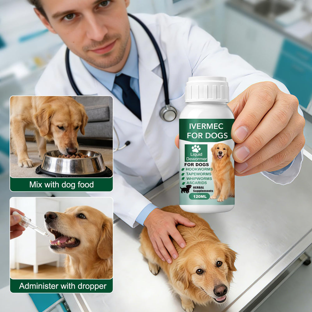 Printed usage instructions for Alltripal Lvermect dewormer for dogs.