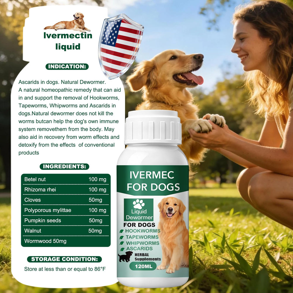 Back packaging with storage and usage details for Alltripal Lvermect dewormer.