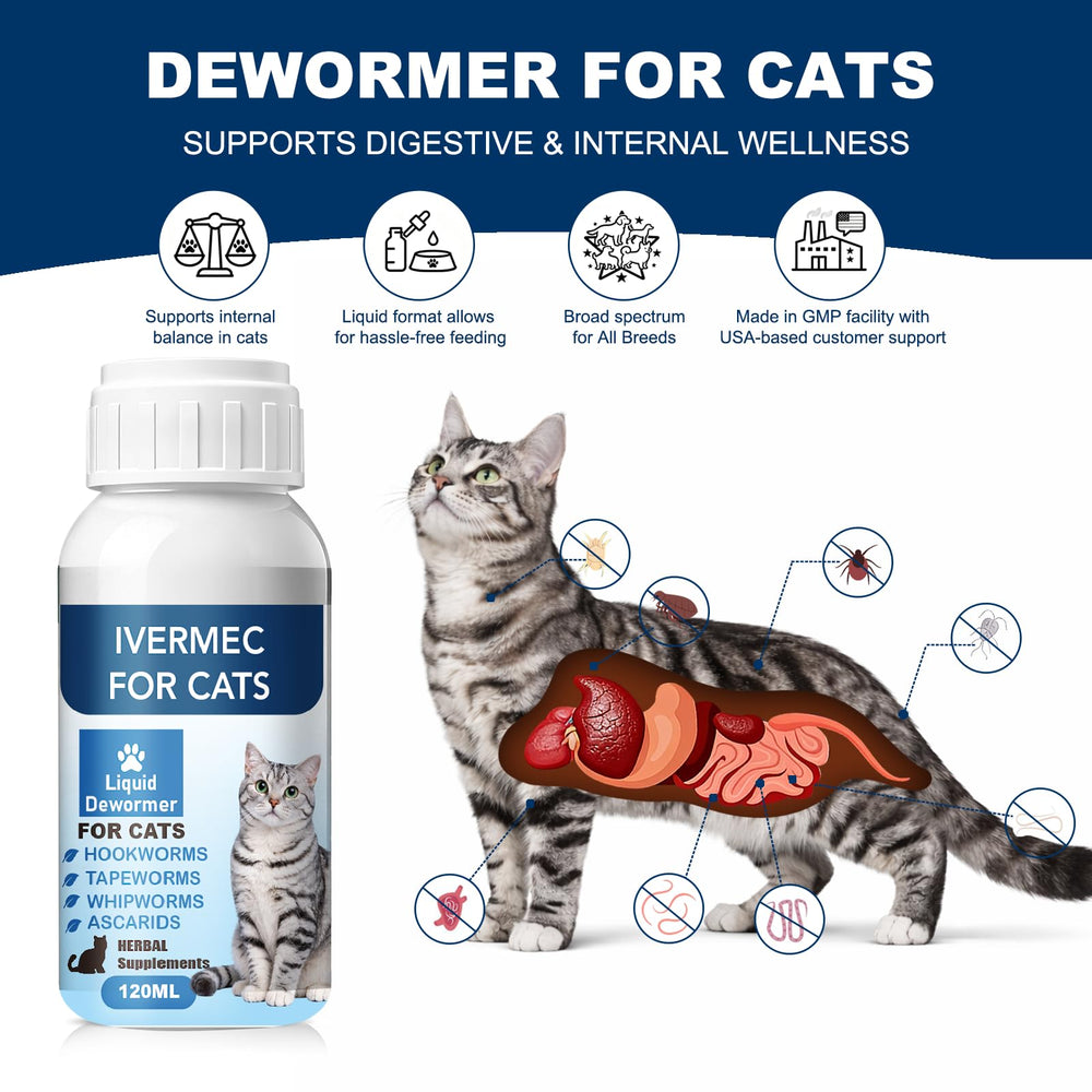Alltripal Lvermect dewormer liquid dropper—precise dosing to mix with wet food.