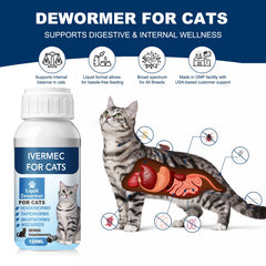 Alltripal Lvermect dewormer liquid dropper—precise dosing to mix with wet food.