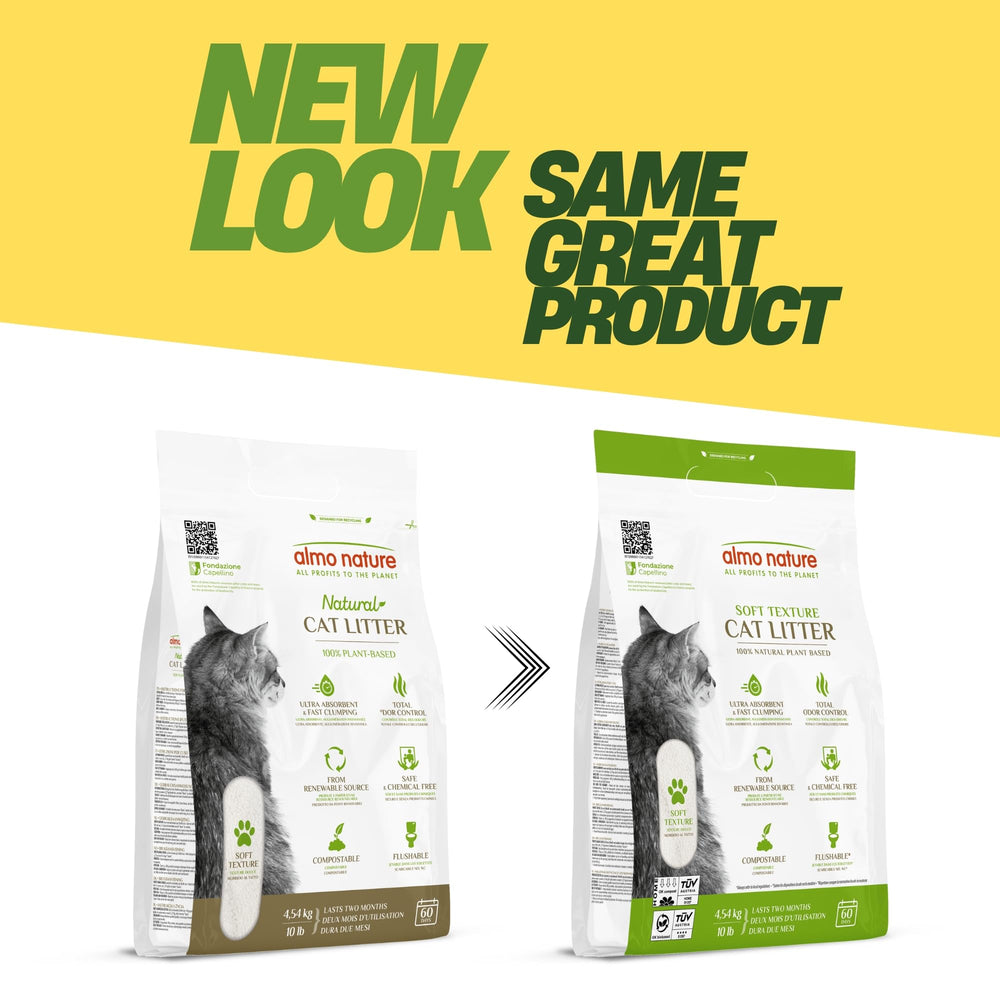 Almo Nature Safe for Cats & Kittens; natural fibers, no additives, for home hygiene.