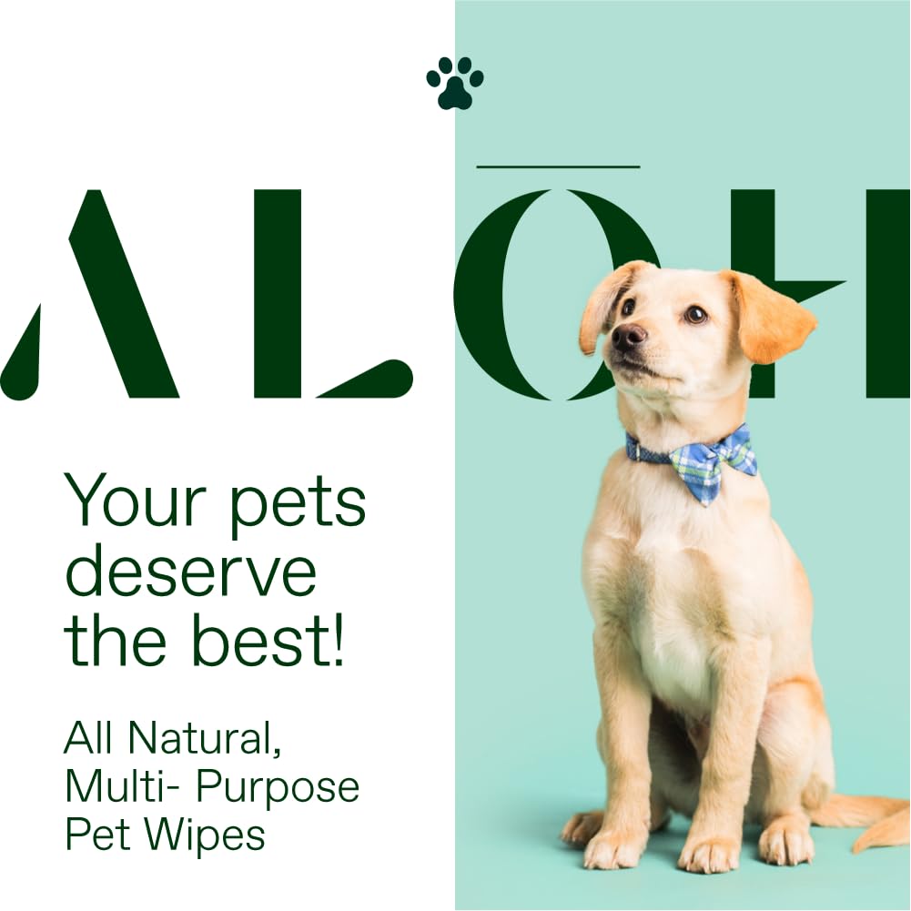 ALŌH wipes on coat leave a healthy, soft look.