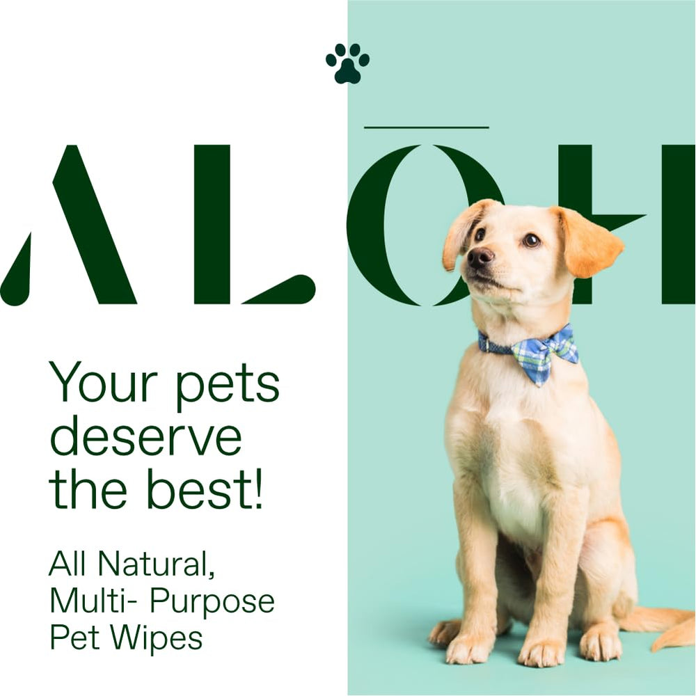ALŌH wipes on coat leave a healthy, soft look.