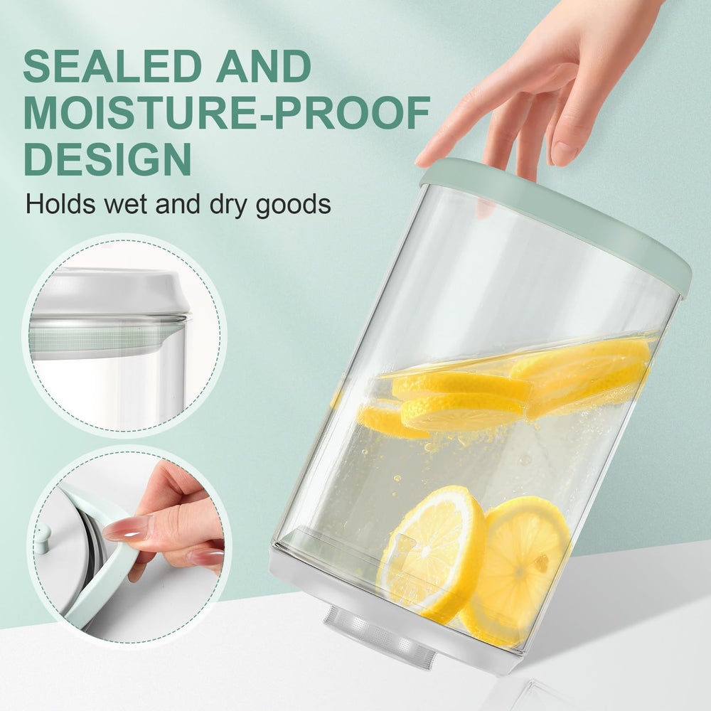 Aloxina 2qt storage jar keeps snacks organized on the counter.