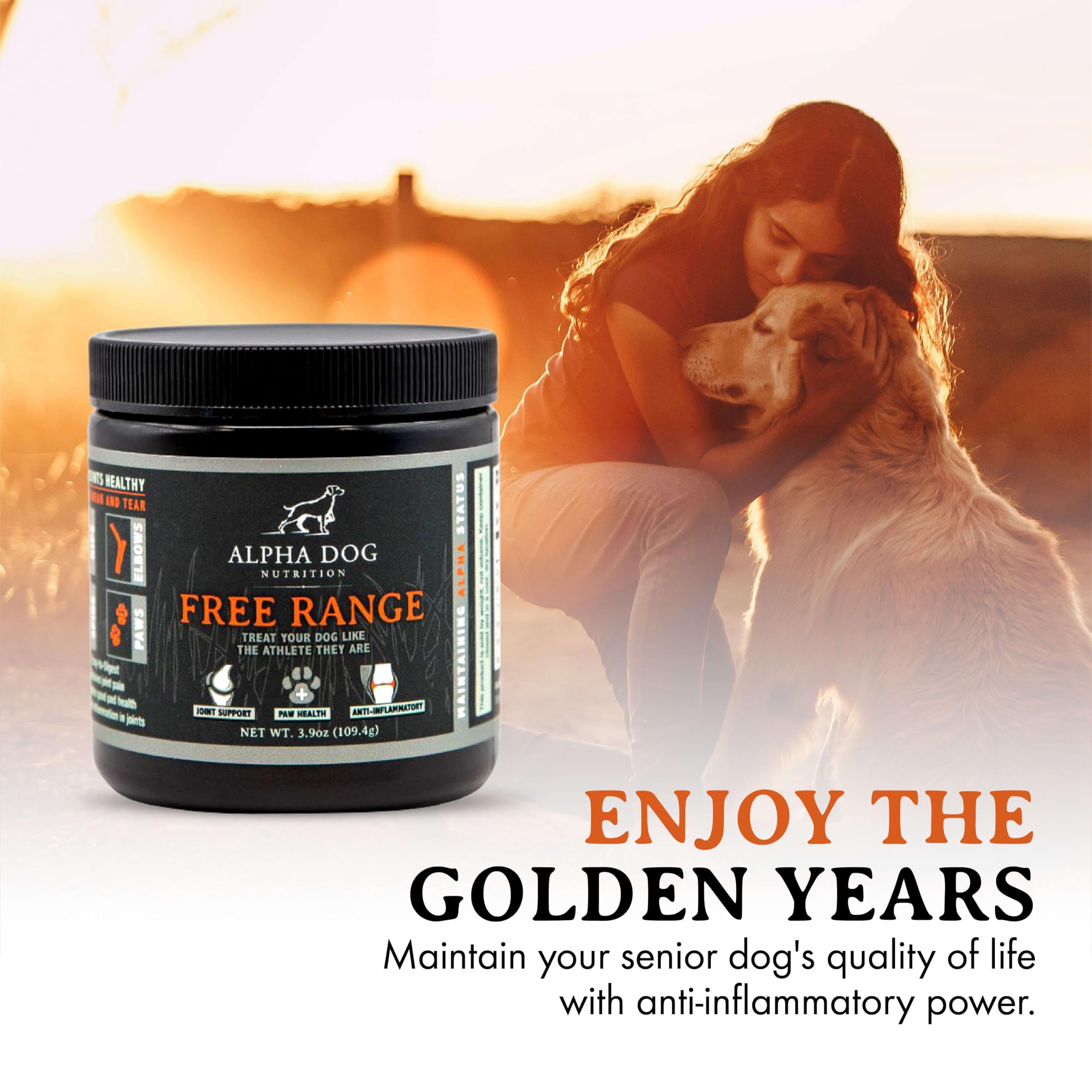 Contains glucosamine, chondroitin, and MSM for joint care