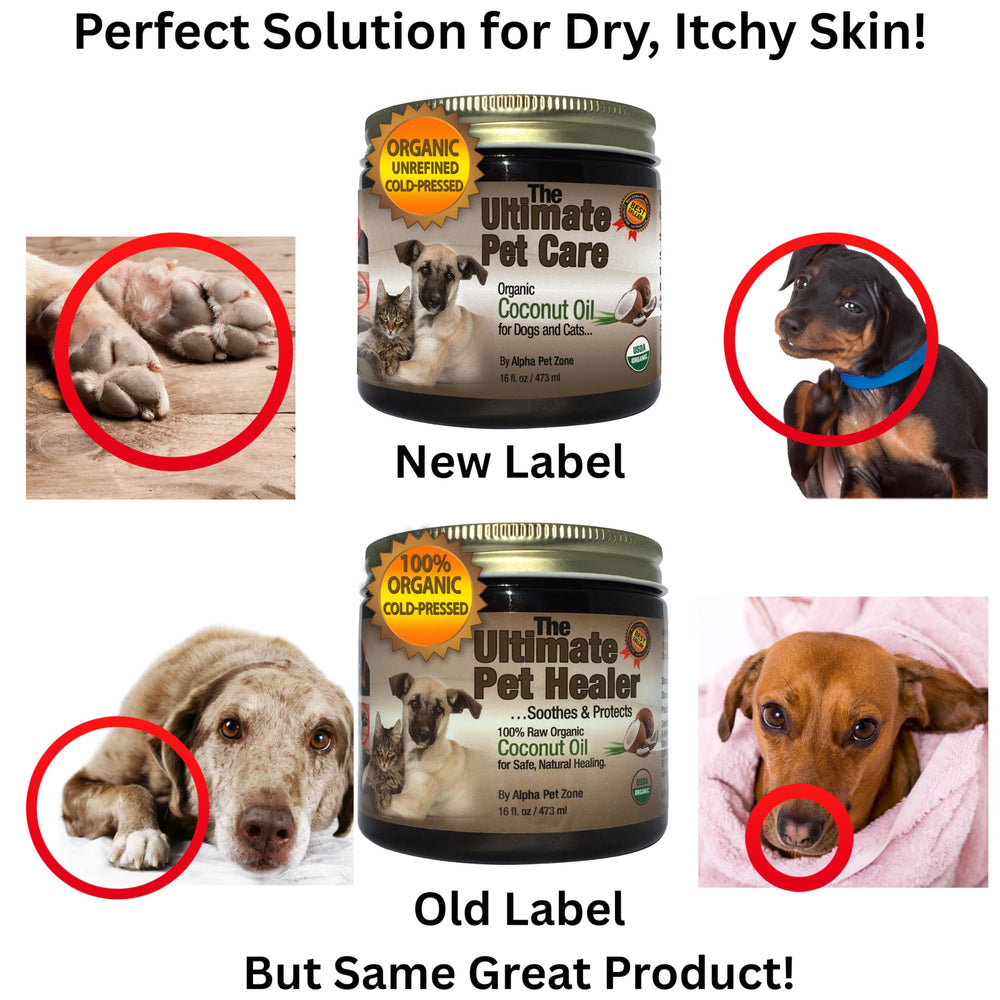 ALPHA PET ZONE coconut oil cat skin care, supports dry skin relief.