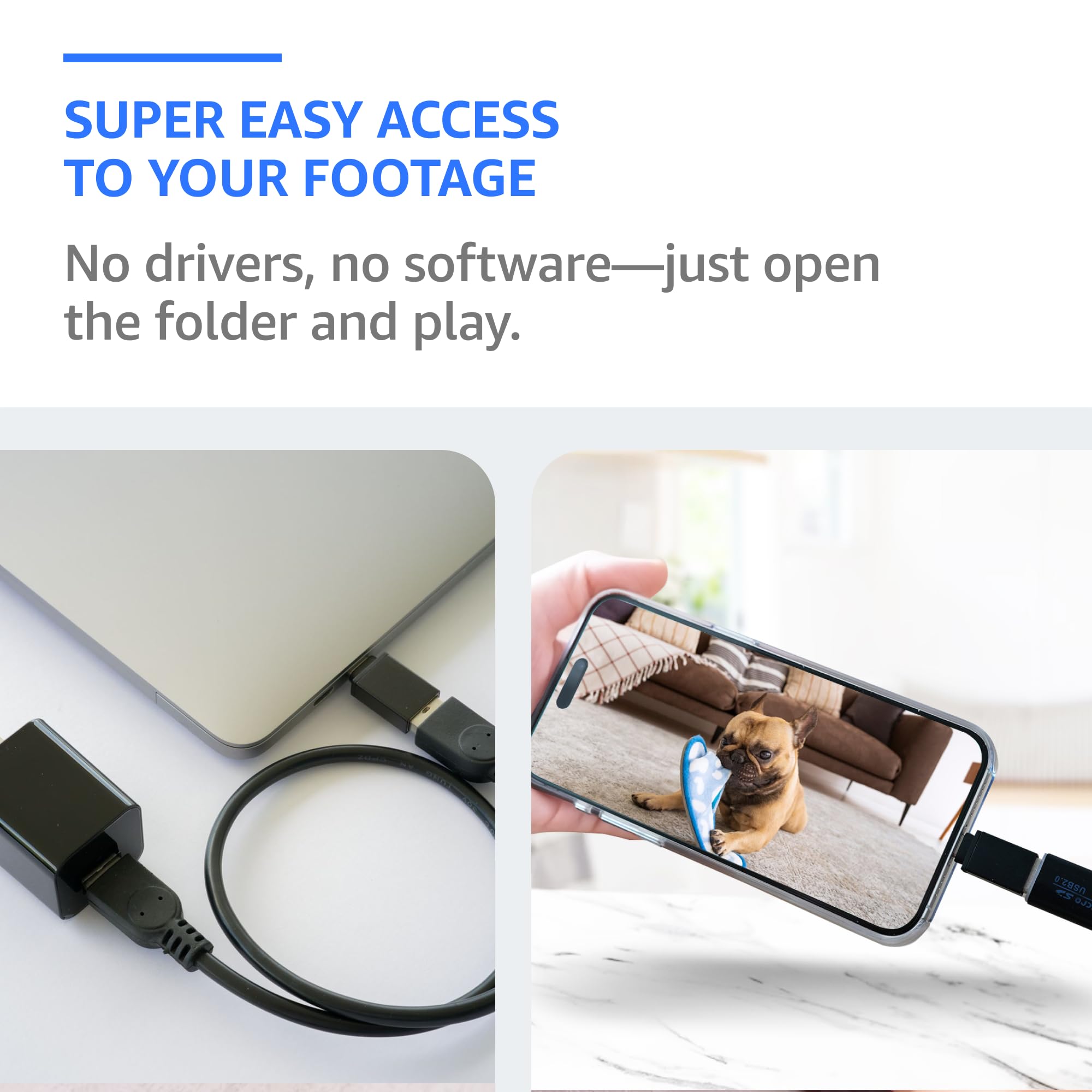 ALPHA TECH camera showing local storage up to 512GB