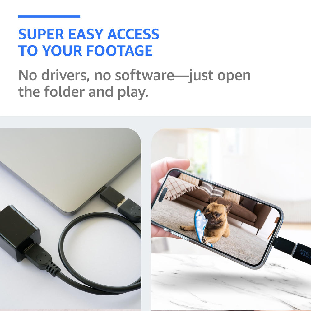 ALPHA TECH camera showing local storage up to 512GB