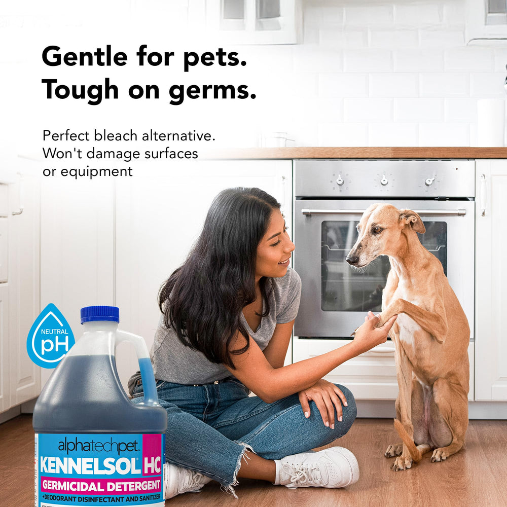 KennelSol HC in contact with surfaces for ten minutes during disinfection