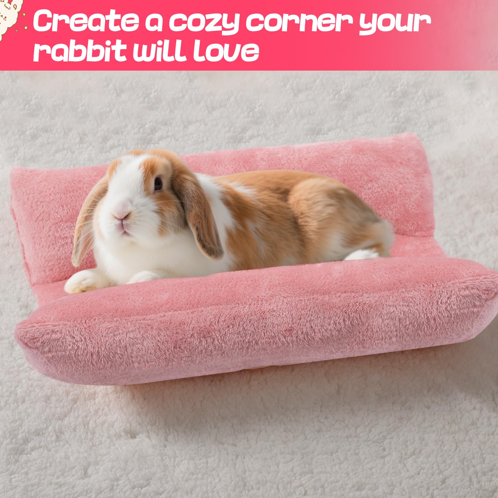Alphatool bunny bed features 5mm sponge center for extra warmth.