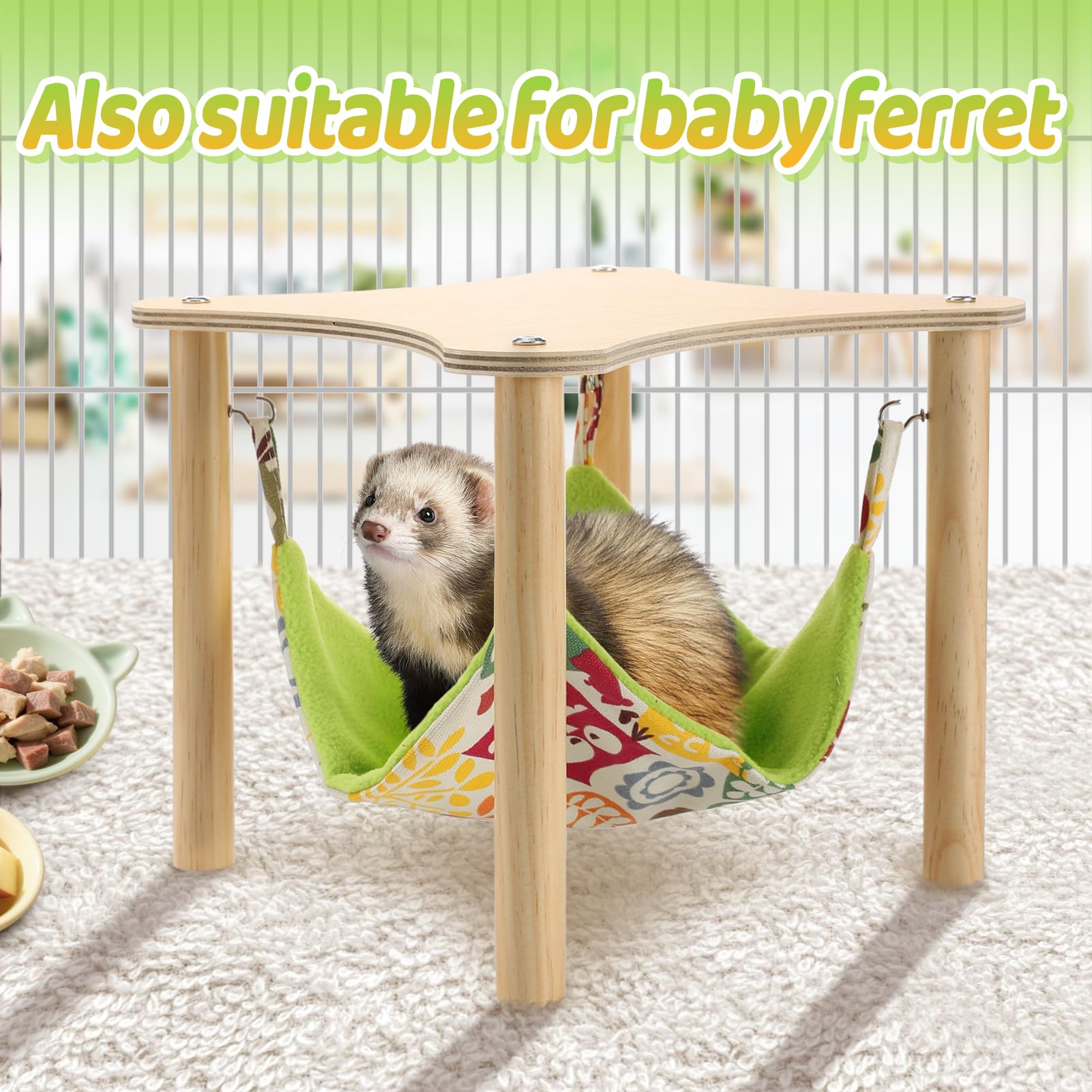 Alphatool natural wood stand adds sturdy support for small pets