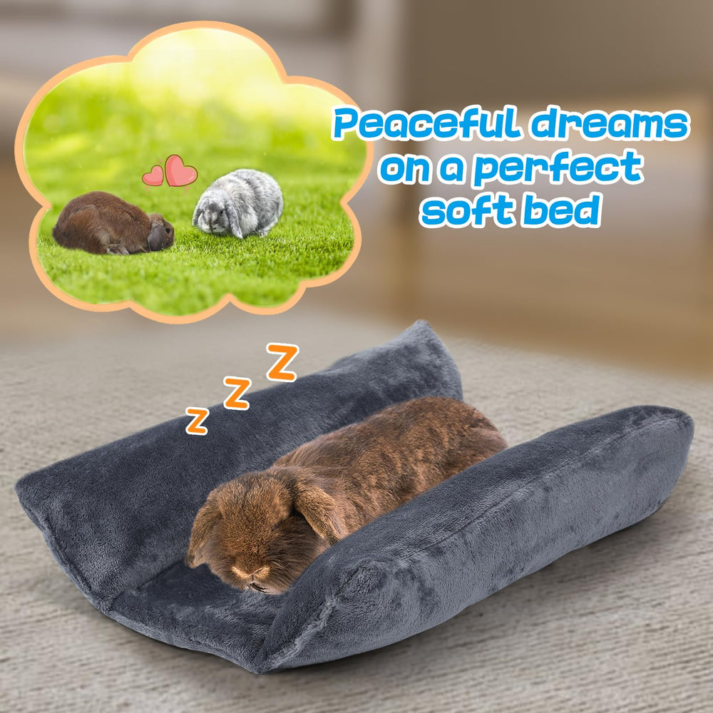 Alphatool Soft Bunny Bed uses cotton filling for cushioned support.