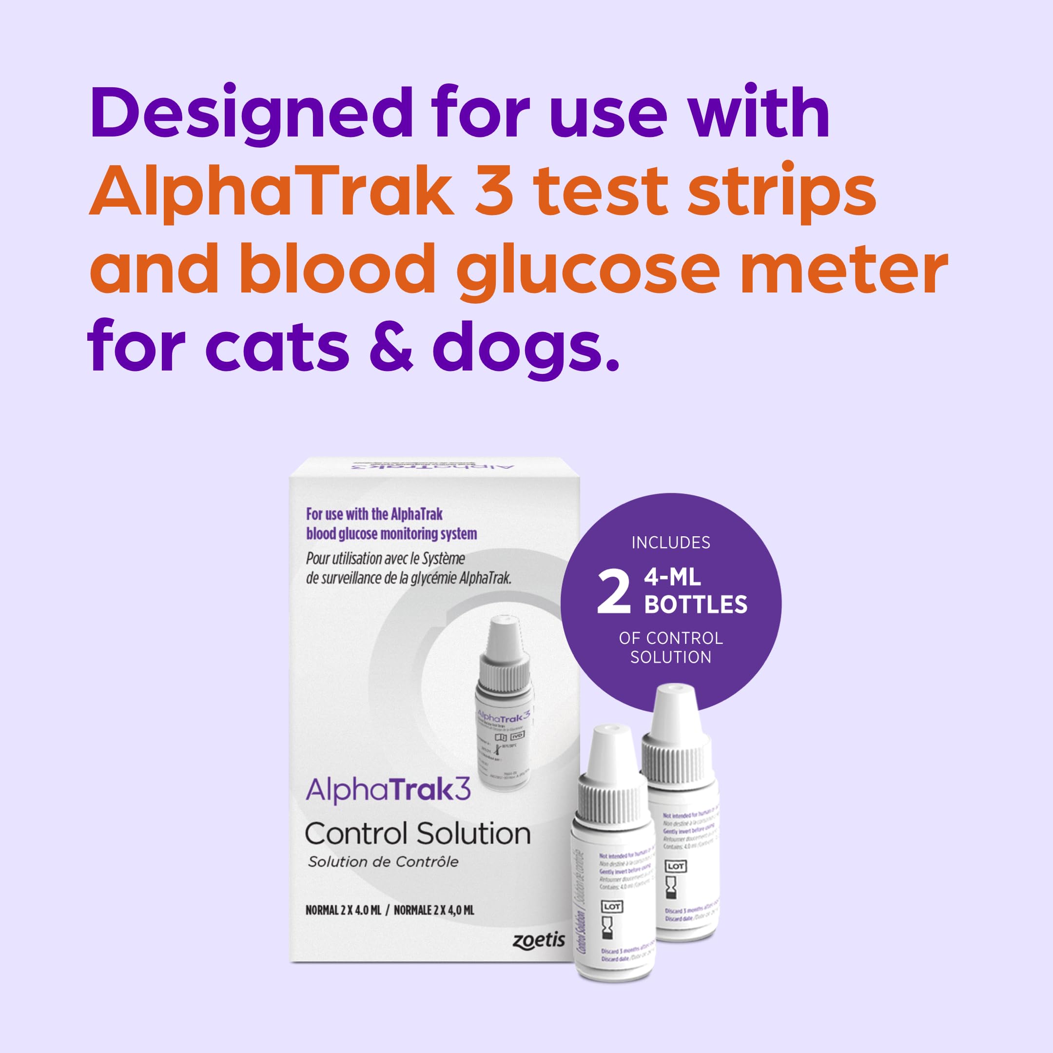 AlphaTrak 3 control solution being dispensed for practice tests.