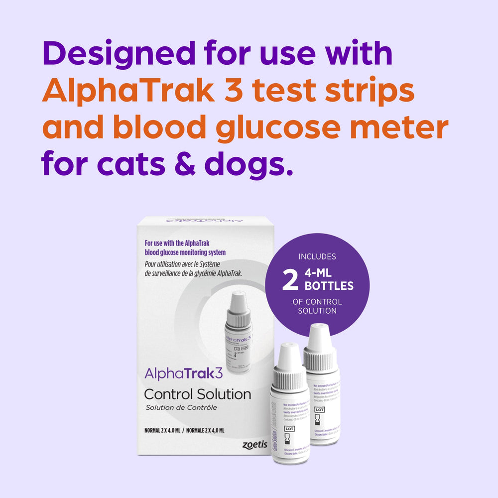 AlphaTrak 3 control solution being dispensed for practice tests.