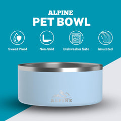 ALPINE non-slip bottom dog bowls ensure stable feeding and less mess