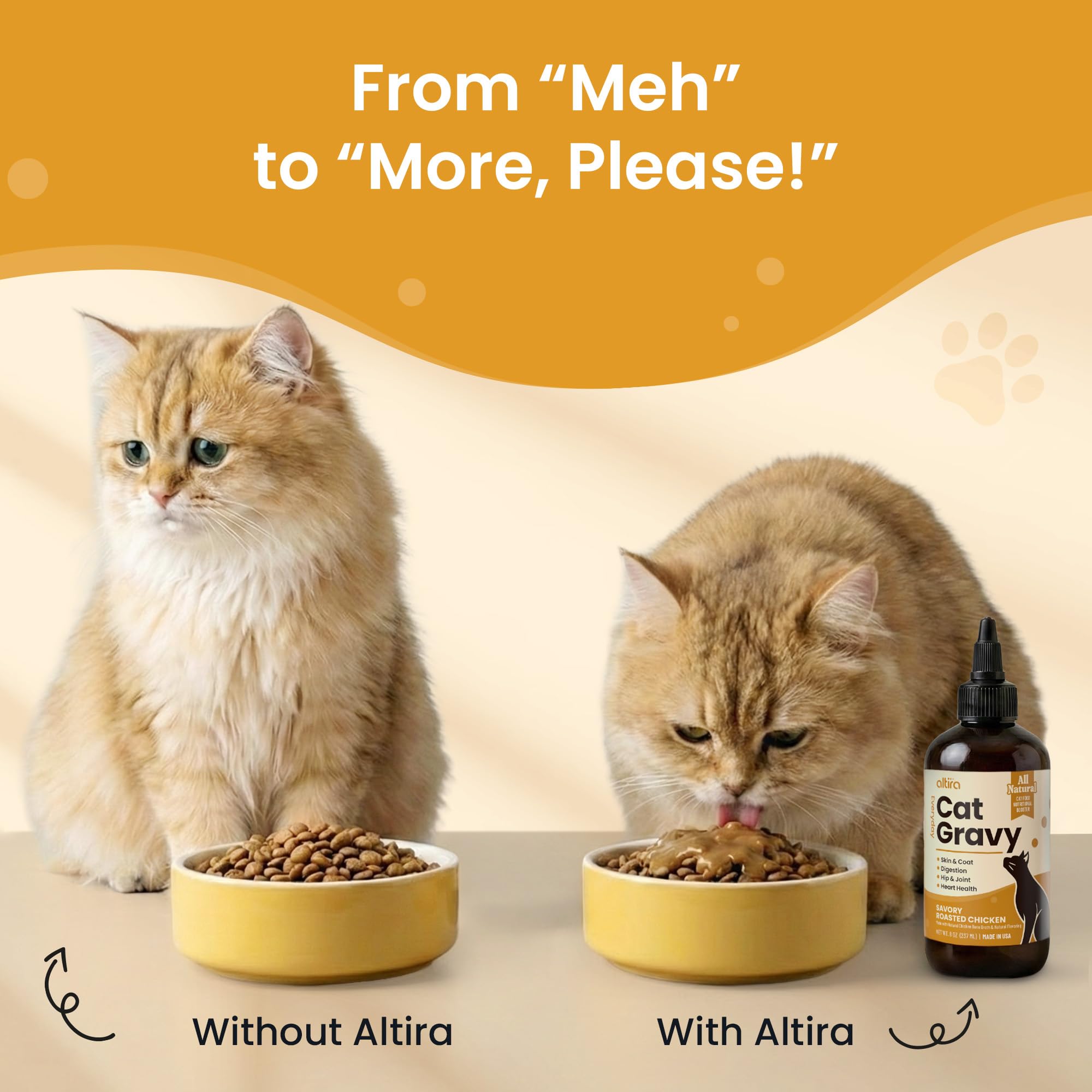 Altira Everyday Cat Gravy entices picky eaters to finish meals.
