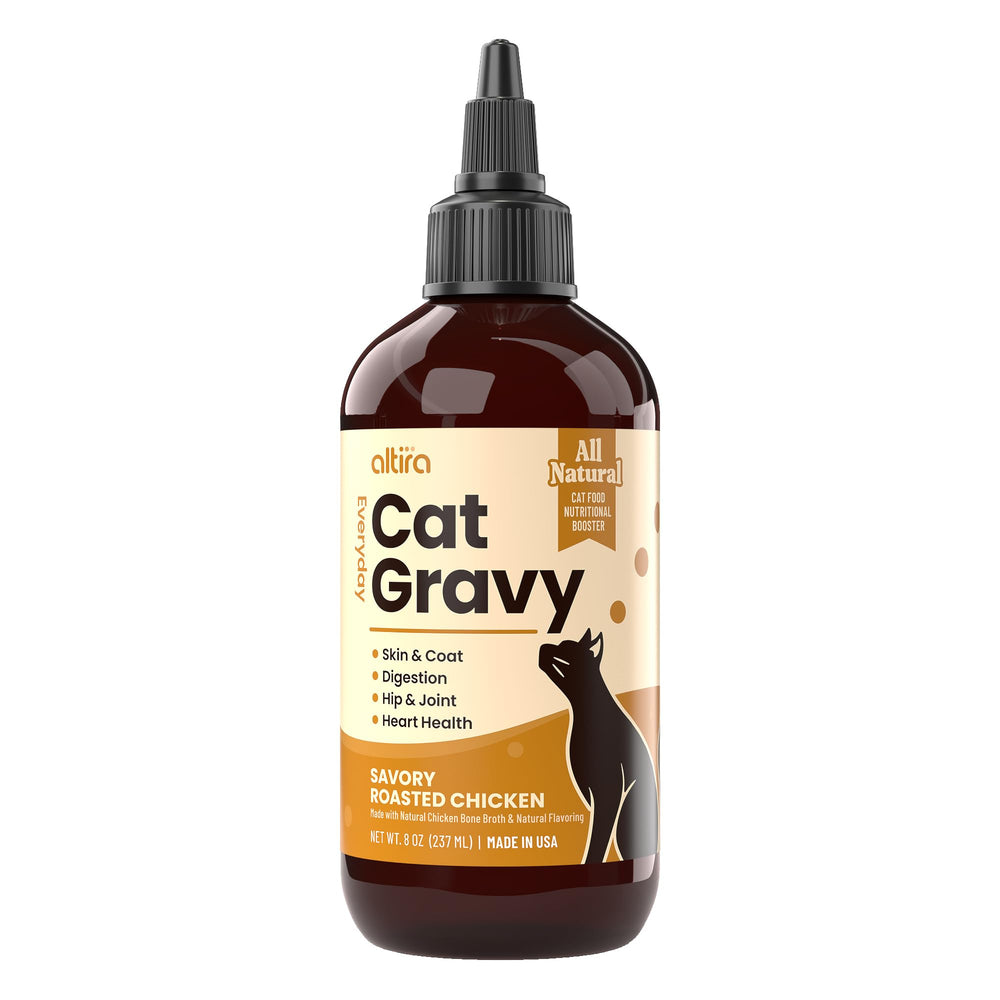 Altira Everyday Cat Gravy promotes skin and coat health with omega-3 blends.