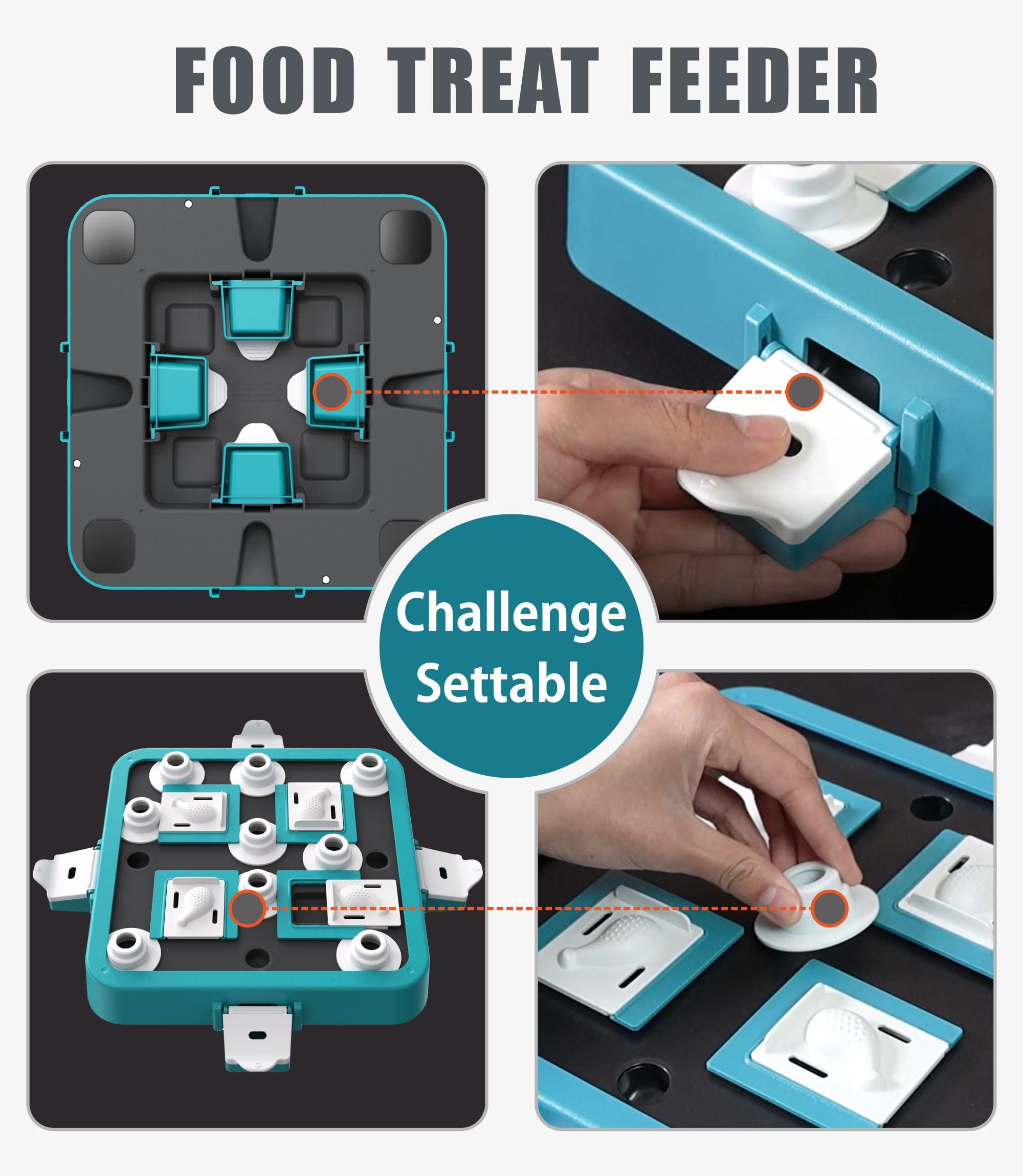 Aluckmao dog puzzle toy green advanced level challenges smarter dogs.