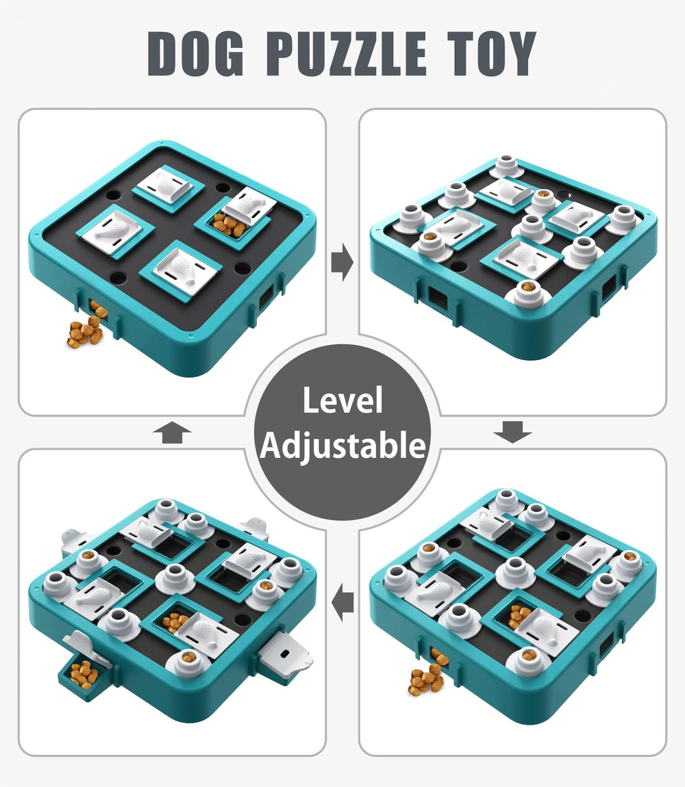Aluckmao dog puzzle toy green intermediate level keeps dogs engaged during play.