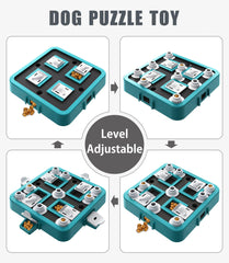 Aluckmao dog puzzle toy green intermediate level keeps dogs engaged during play.