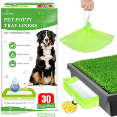 ALWZ-RDY lemon scented pet loo liner pack shot for odor control and disposal ease