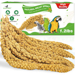 ALWZ-RDY millet spray box with fresh stems for healthy feeding.