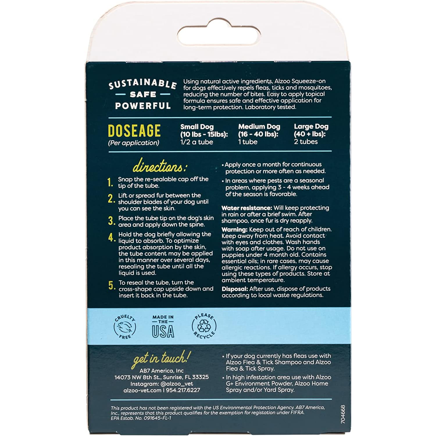 ALZOO cruelty-free-made-in-usa-packaging highlights ethical pet care.