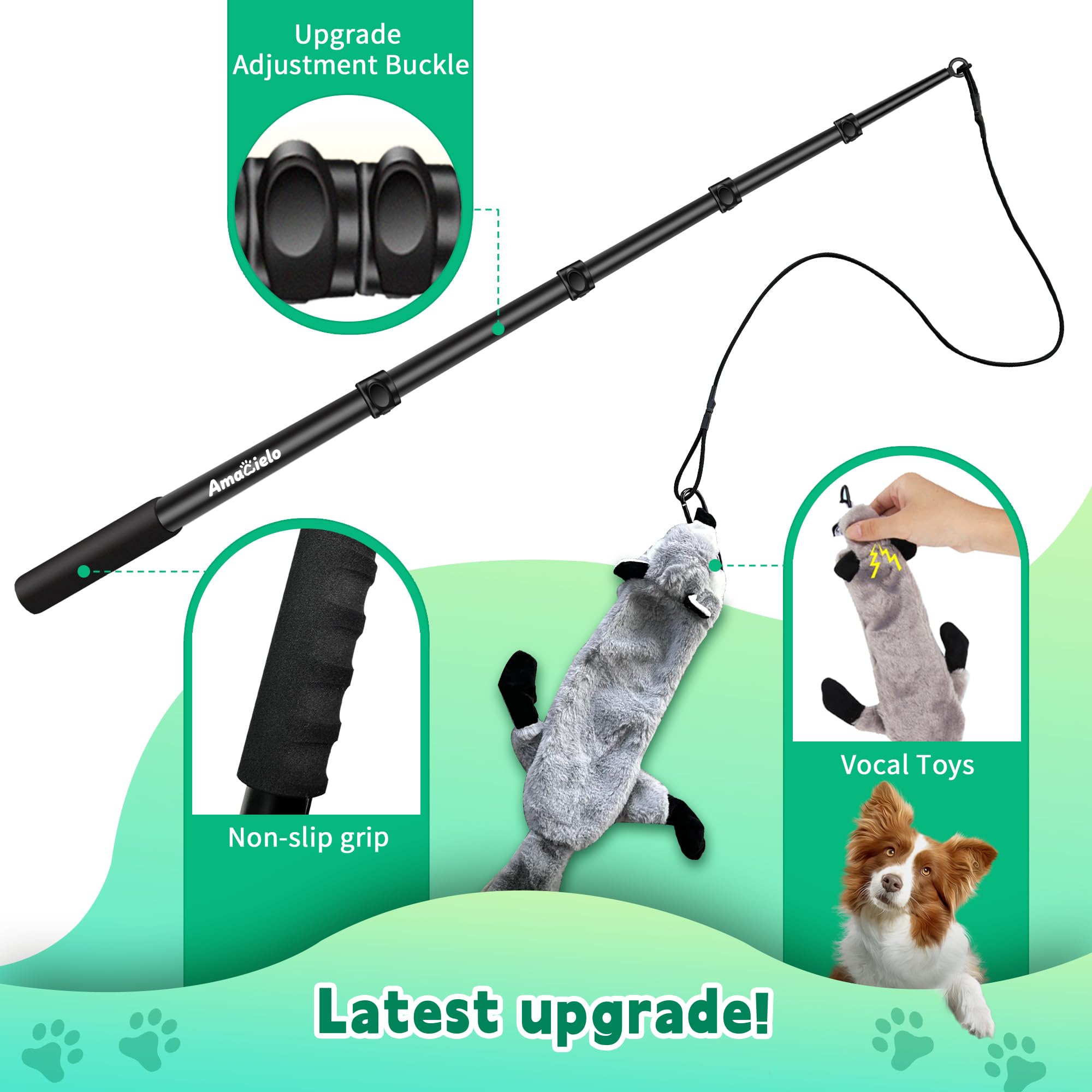 AmaCielo Flirt Pole extended length image demonstrating reach for interactive sessions